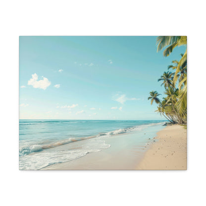 Tranquil Tropical Beach Serenity - Seascape Wall Art - Aestheticanvas