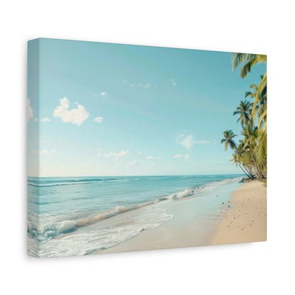 Tranquil Tropical Beach Serenity - Seascape Wall Art - Aestheticanvas