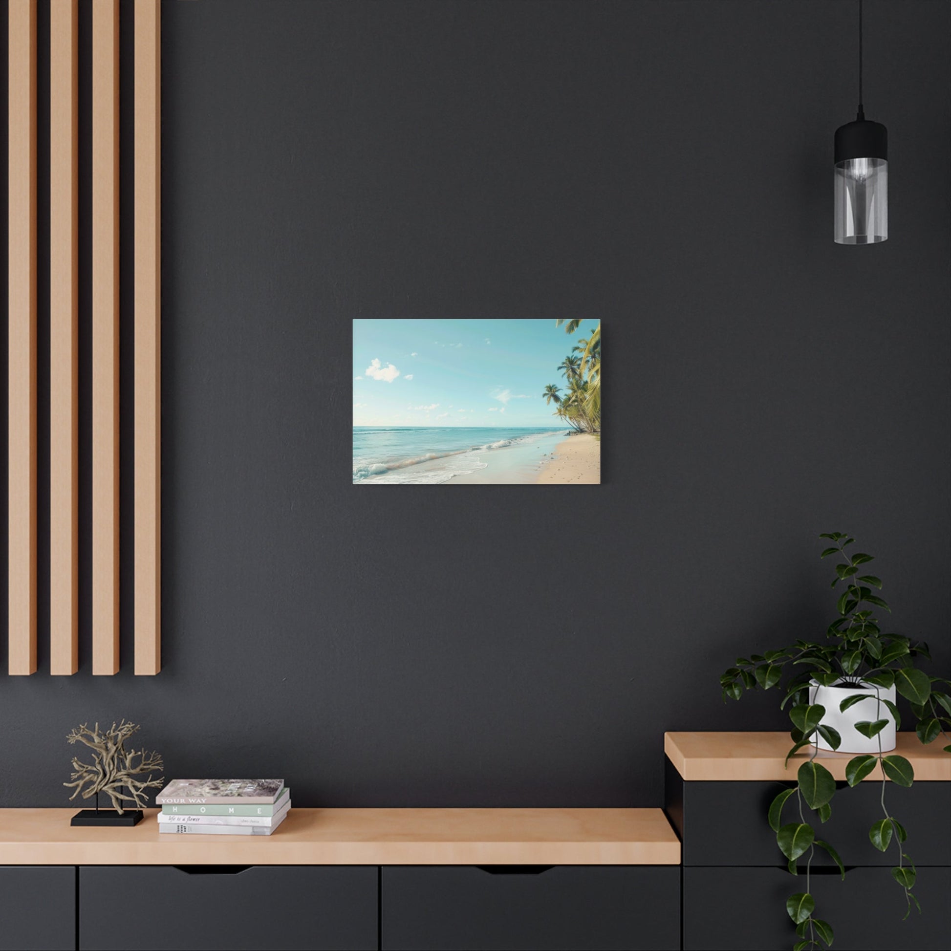 Tranquil Tropical Beach Serenity - Seascape Wall Art - Aestheticanvas