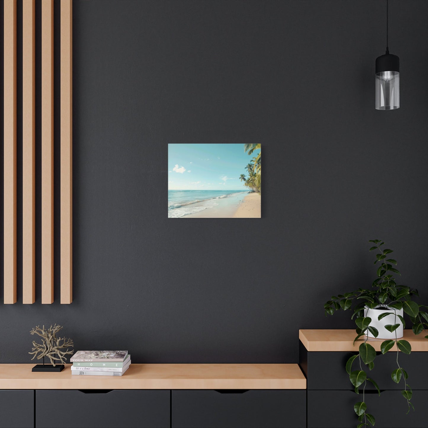 Tranquil Tropical Beach Serenity - Seascape Wall Art - Aestheticanvas