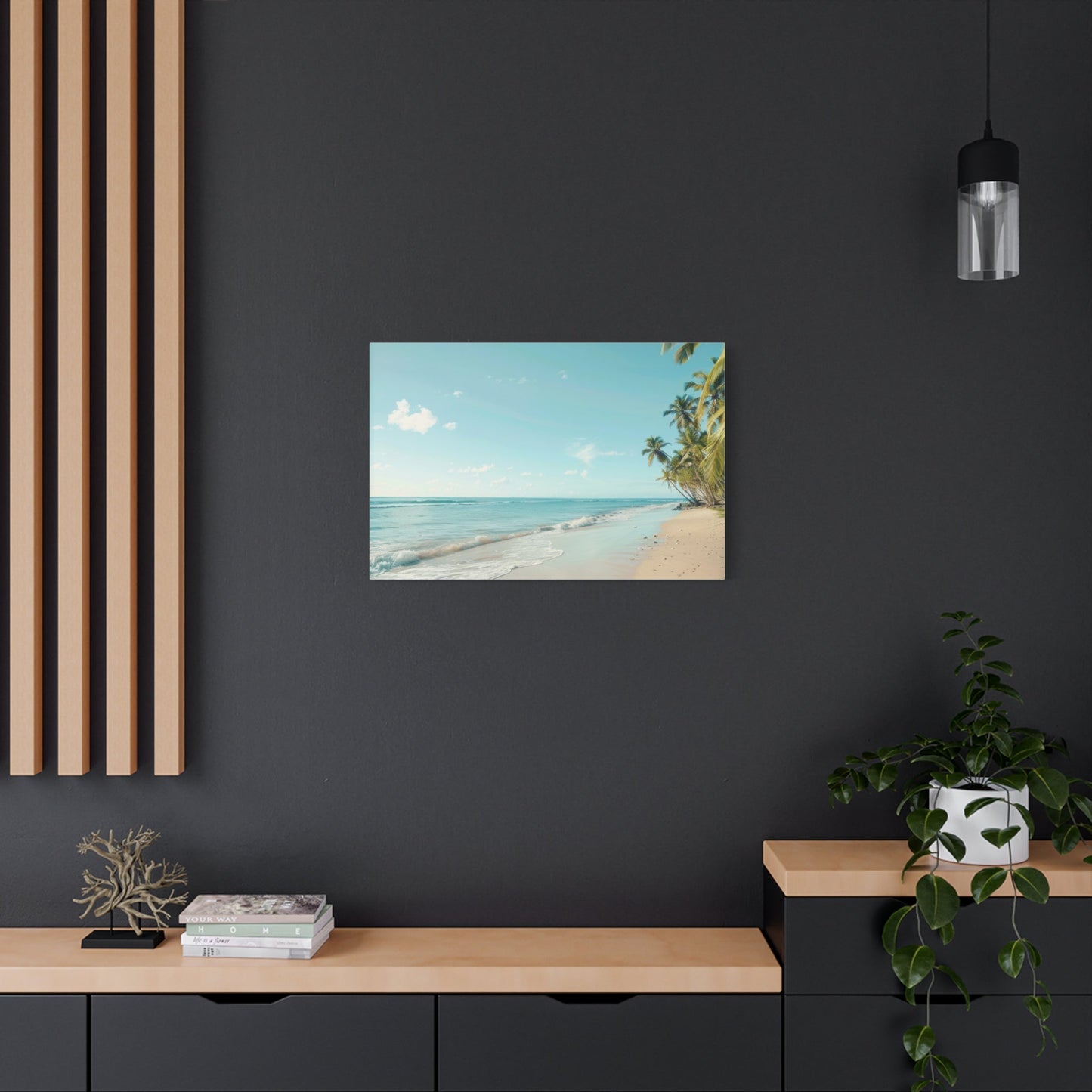 Tranquil Tropical Beach Serenity - Seascape Wall Art - Aestheticanvas