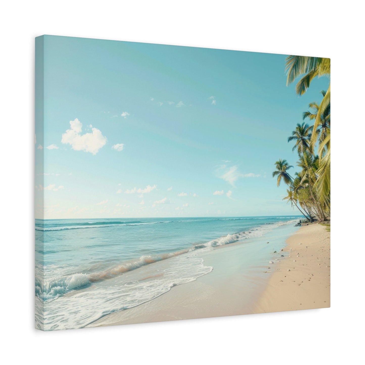 Tranquil Tropical Beach Serenity - Seascape Wall Art - Aestheticanvas