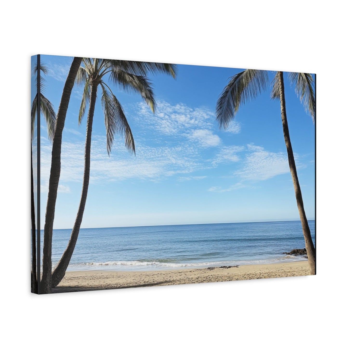 Tranquil Tropical Escape with Palm Trees - Beach Wall Art - Aestheticanvas