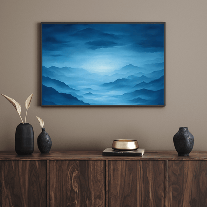 Tranquil Twilight Mountain Scene - Nature Wall Art - Aestheticanvas