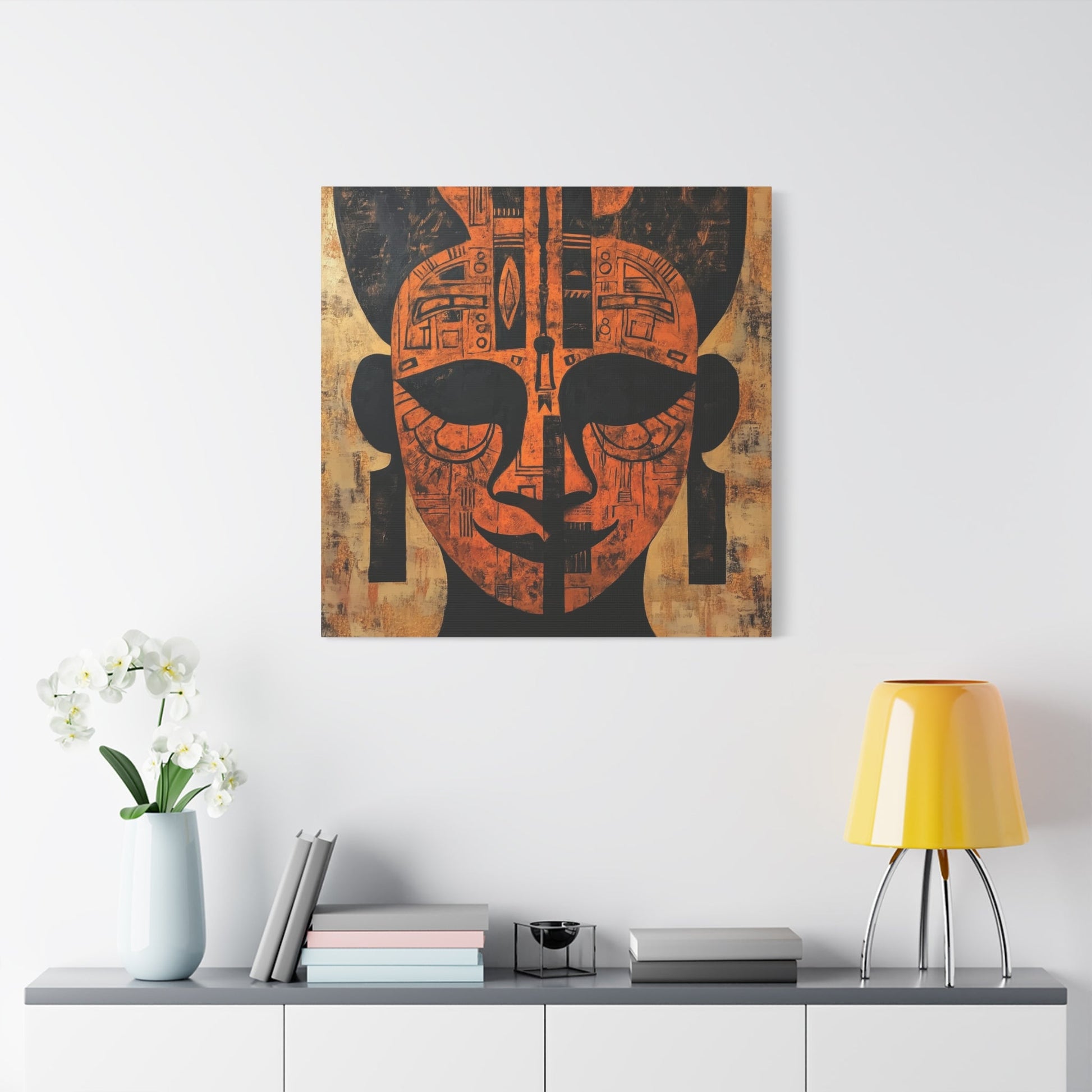 Tribal Mask Portrait - African Wall Art - Aestheticanvas