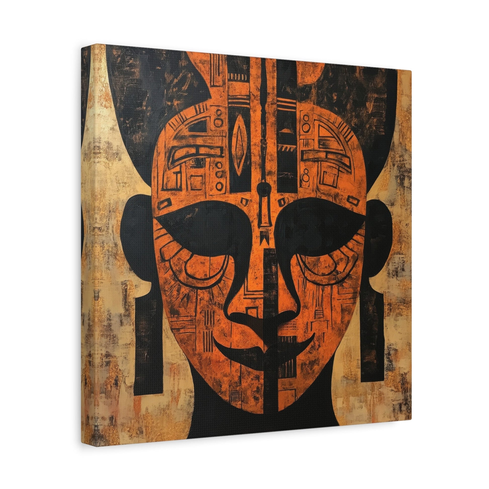 Tribal Mask Portrait - African Wall Art - Aestheticanvas