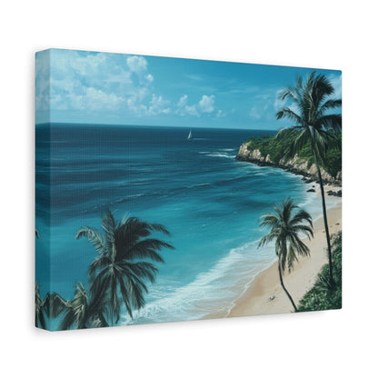 Tropical Beach Serenity - Nature Wall Art - Aestheticanvas