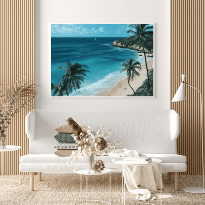 Tropical Beach Serenity - Nature Wall Art - Aestheticanvas