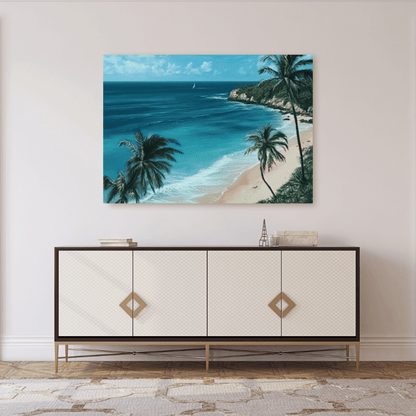 Tropical Beach Serenity - Nature Wall Art - Aestheticanvas