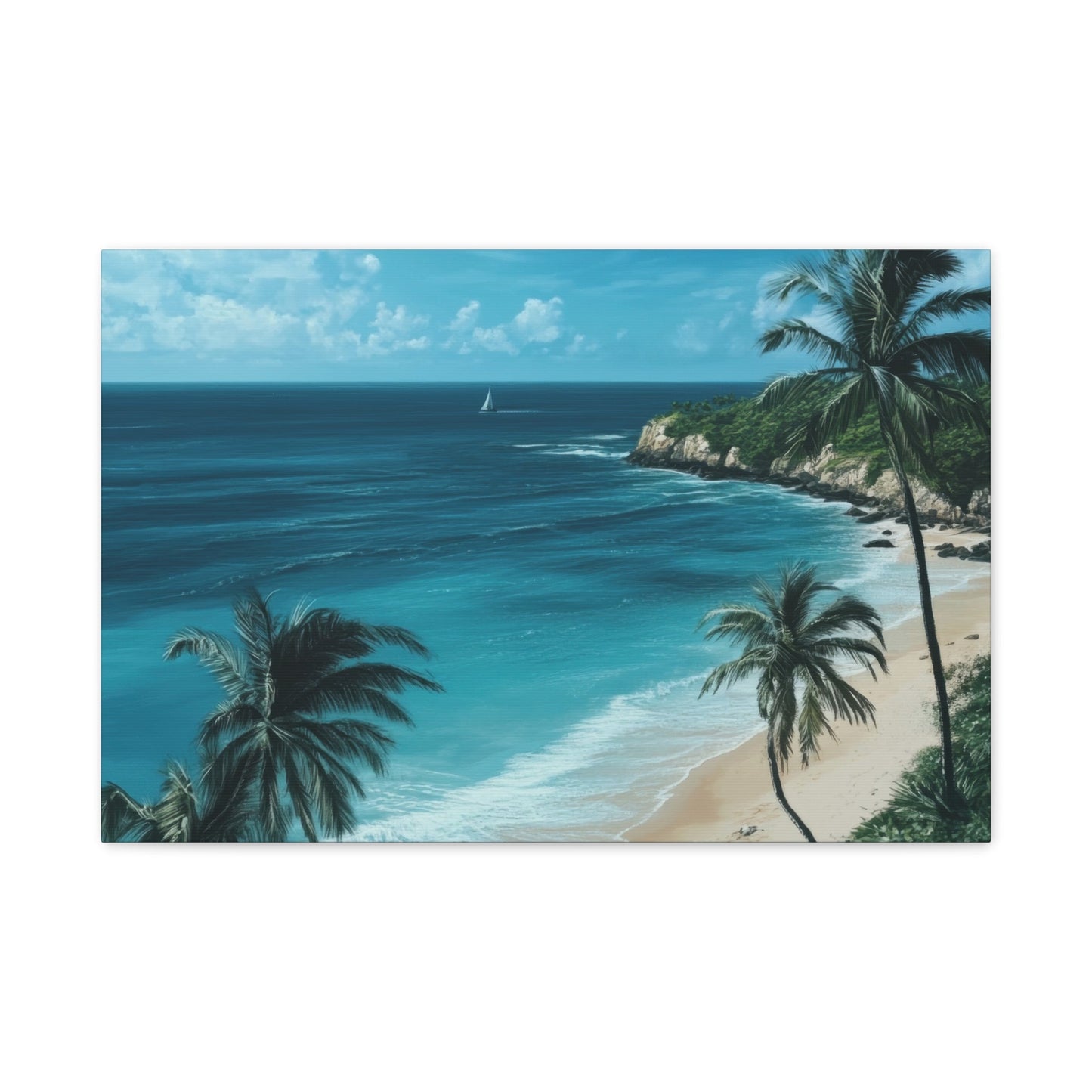 Tropical Beach Serenity - Nature Wall Art - Aestheticanvas