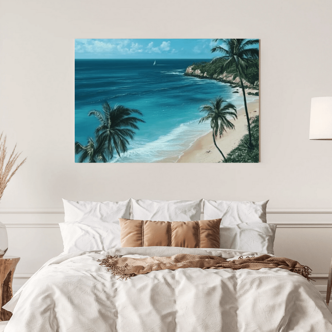 Tropical Beach Serenity - Nature Wall Art - Aestheticanvas