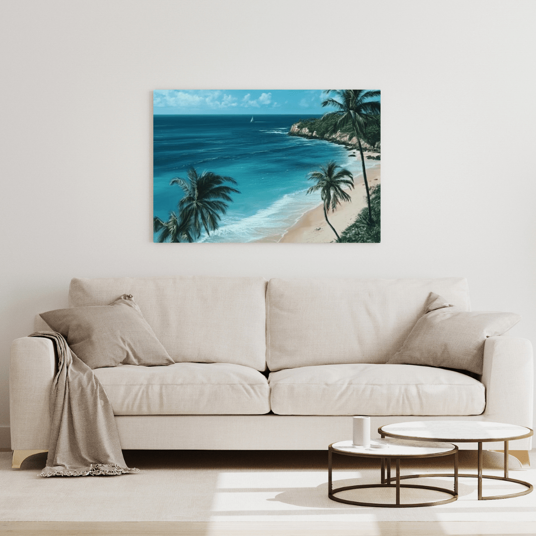 Tropical Beach Serenity - Nature Wall Art - Aestheticanvas