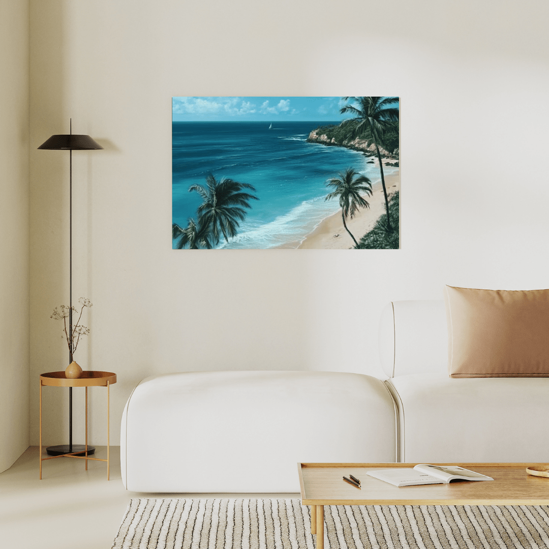 Tropical Beach Serenity - Nature Wall Art - Aestheticanvas