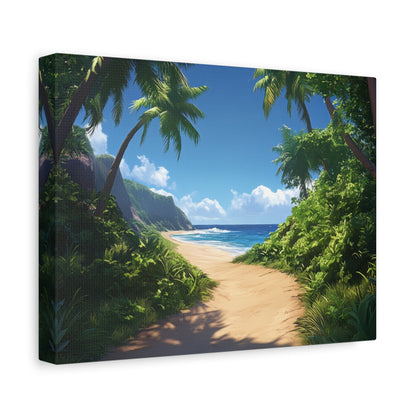 Tropical Beach Serenity Panorama - Nature Wall Art - Aestheticanvas