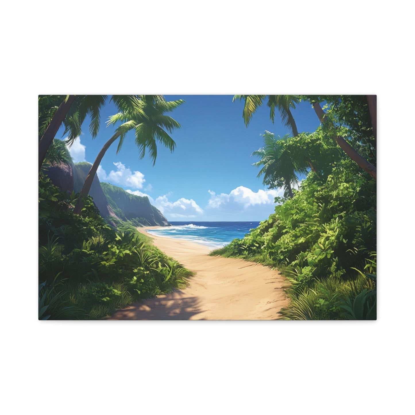 Tropical Beach Serenity Panorama - Nature Wall Art - Aestheticanvas