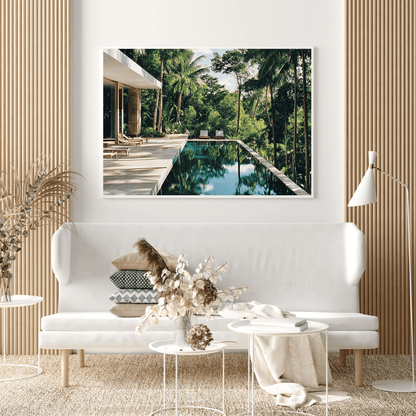 Tropical Infinity Pool Escape - Landscape Wall Art - Aestheticanvas