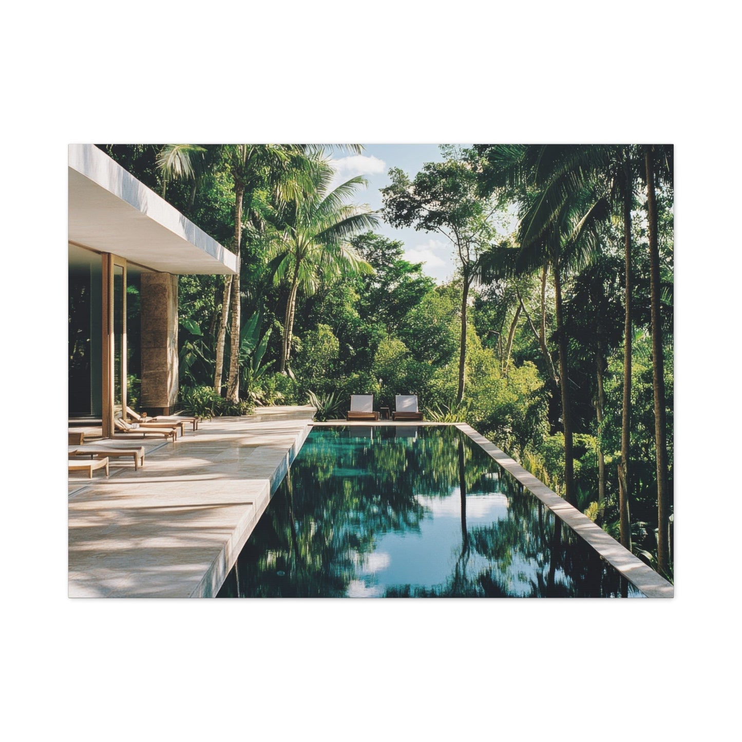 Tropical Infinity Pool Escape - Landscape Wall Art - Aestheticanvas