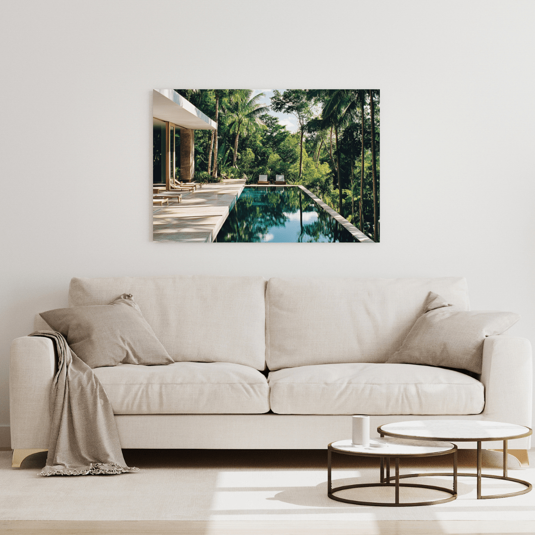 Tropical Infinity Pool Escape - Landscape Wall Art - Aestheticanvas