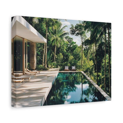 Tropical Infinity Pool Escape - Landscape Wall Art - Aestheticanvas