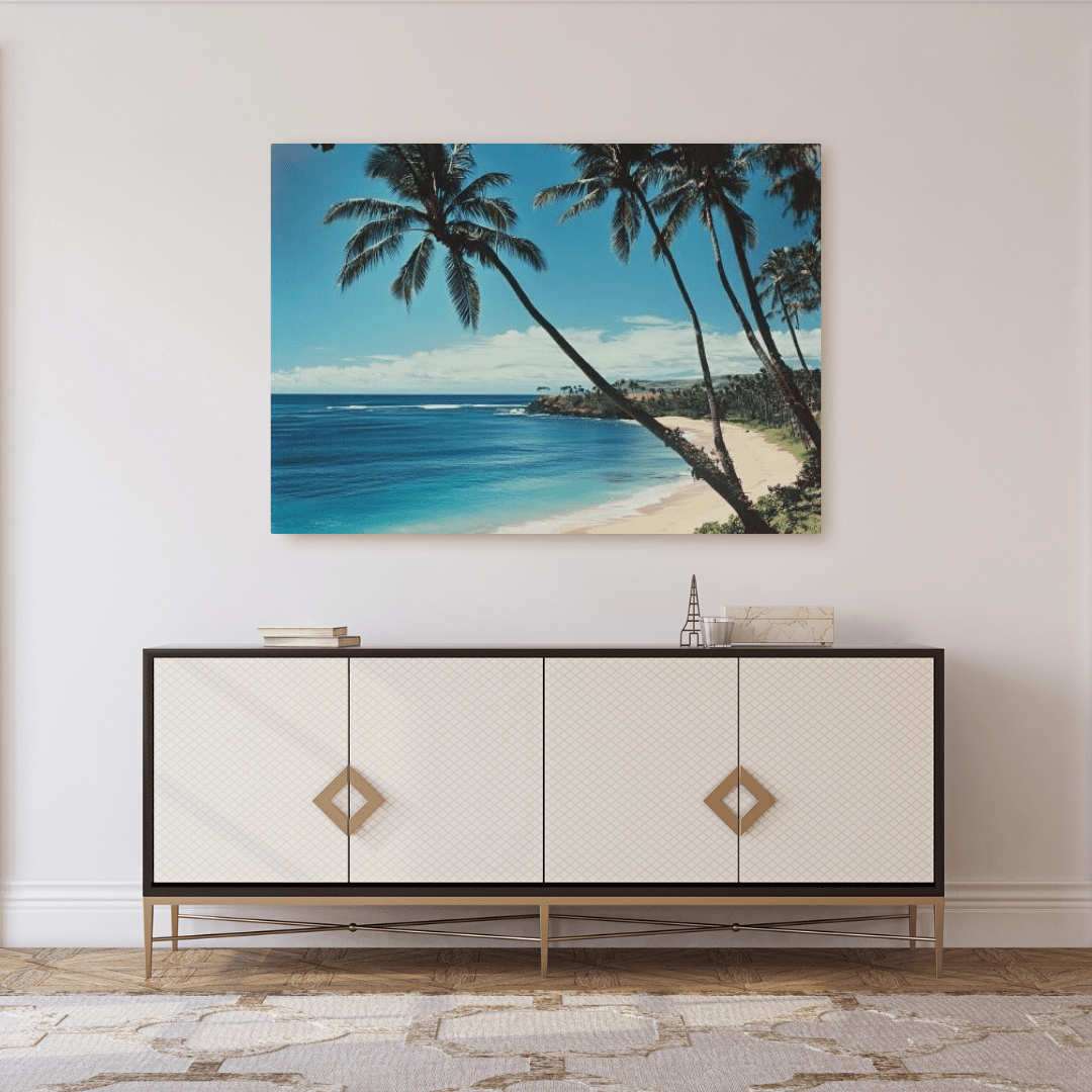 Tropical Paradise Beach Scene - Nature Wall Art - Aestheticanvas