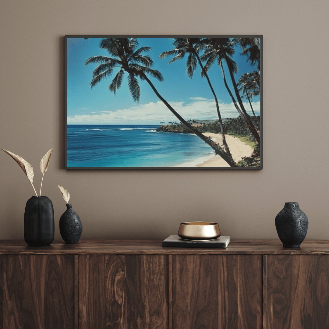 Tropical Paradise Beach Scene - Nature Wall Art - Aestheticanvas