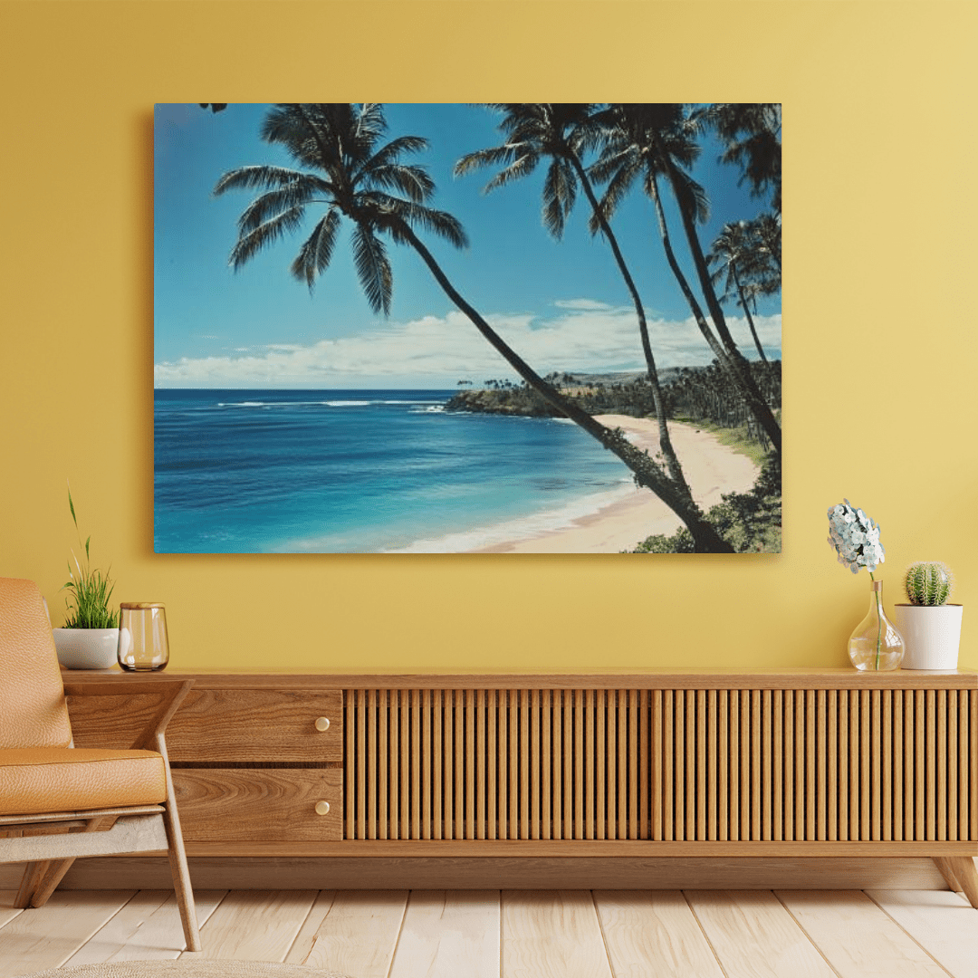 Tropical Paradise Beach Scene - Nature Wall Art - Aestheticanvas