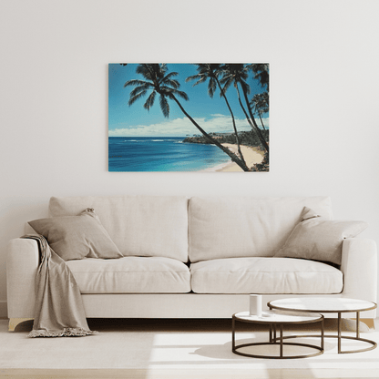 Tropical Paradise Beach Scene - Nature Wall Art - Aestheticanvas