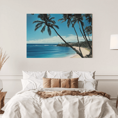 Tropical Paradise Beach Scene - Nature Wall Art - Aestheticanvas