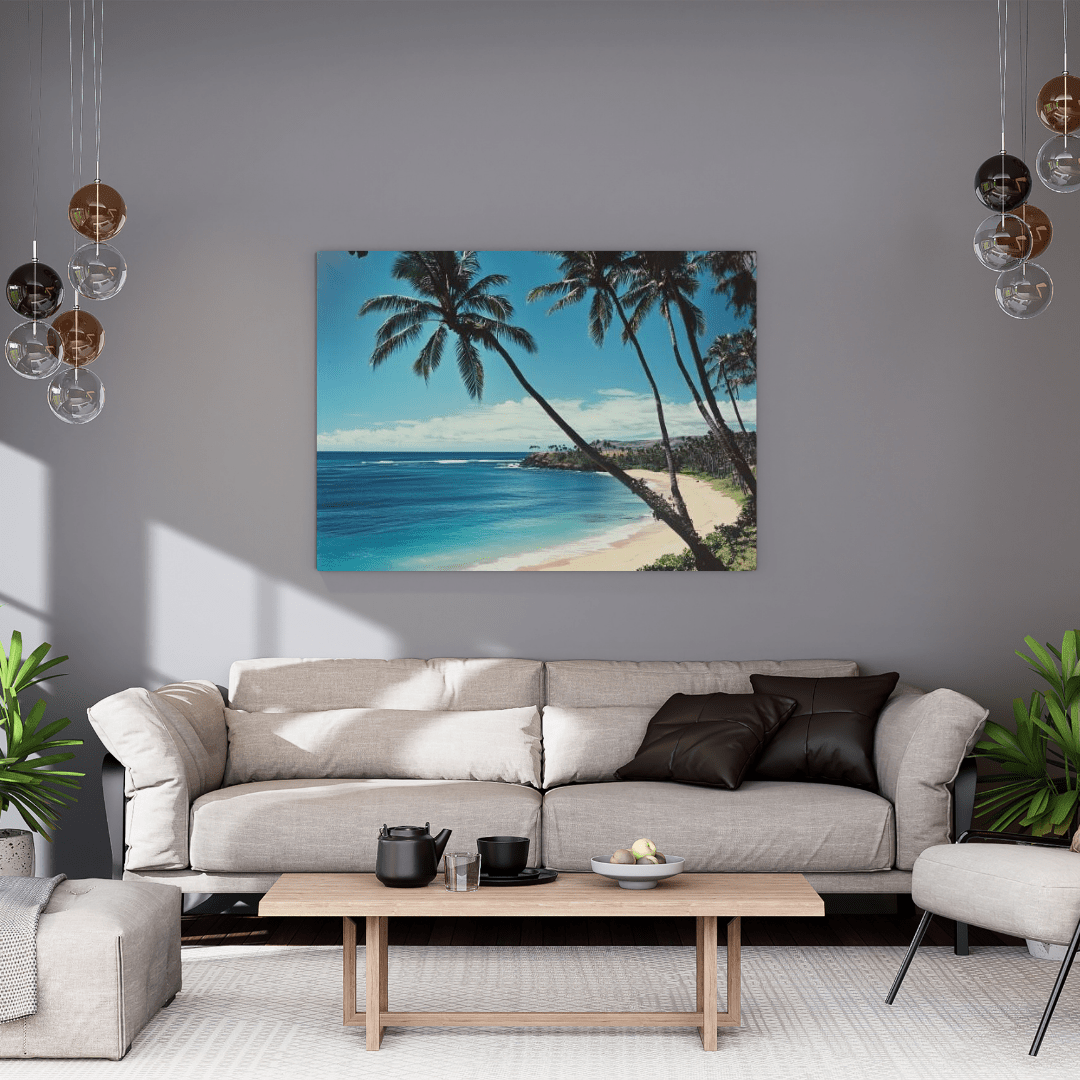 Tropical Paradise Beach Scene - Nature Wall Art - Aestheticanvas