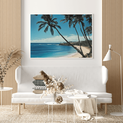 Tropical Paradise Beach Scene - Nature Wall Art - Aestheticanvas