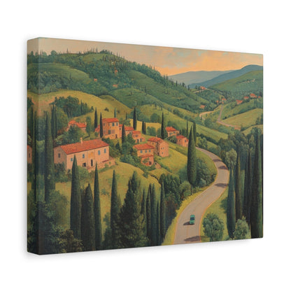 Tuscan Tranquillity Hillside View - Landscape Wall Art - Aestheticanvas