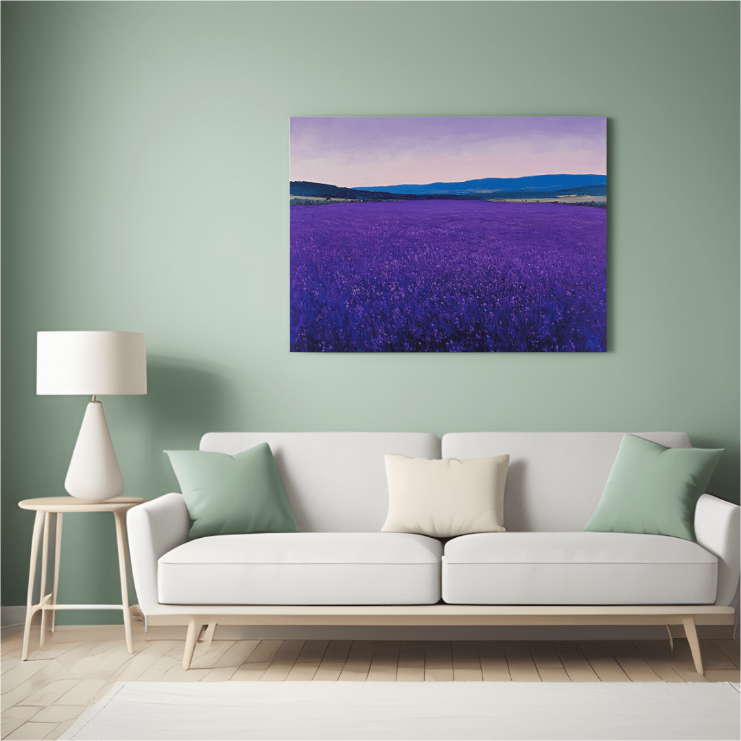 Twilight Lavender Serenity - Landscape Wall Art - Aestheticanvas