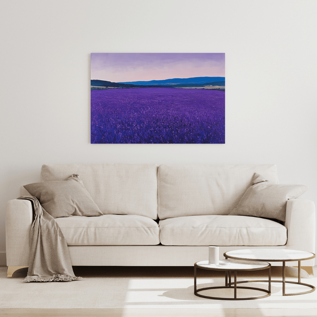 Twilight Lavender Serenity - Landscape Wall Art - Aestheticanvas