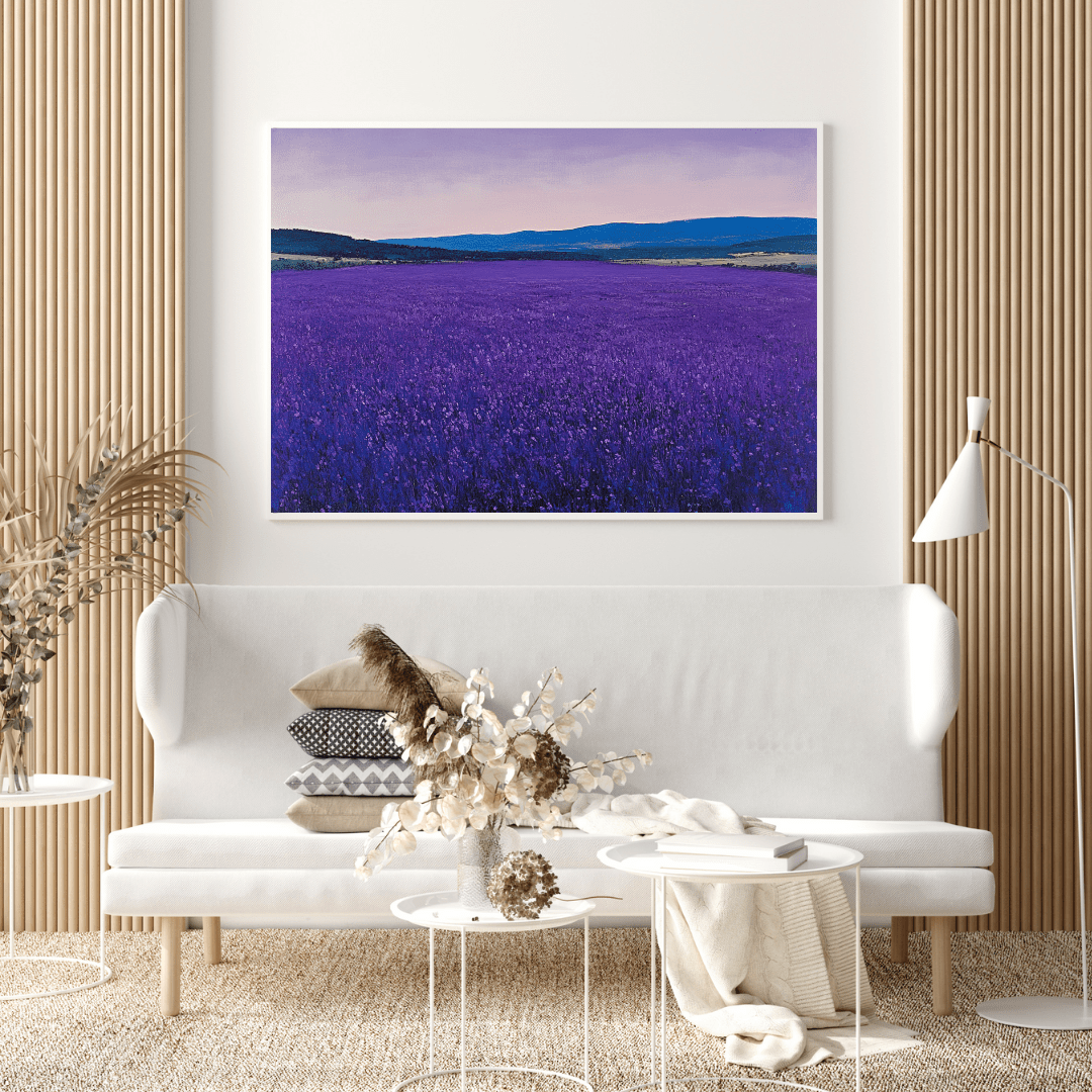 Twilight Lavender Serenity - Landscape Wall Art - Aestheticanvas