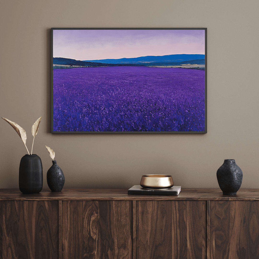 Twilight Lavender Serenity - Landscape Wall Art - Aestheticanvas