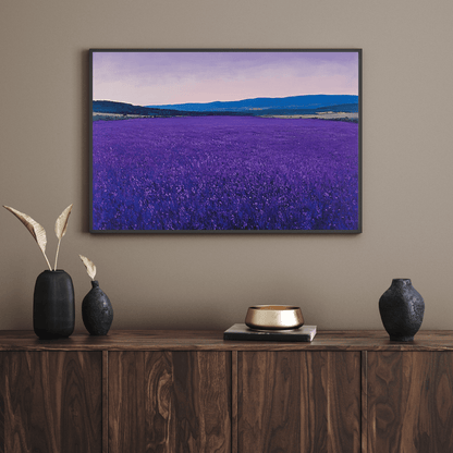 Twilight Lavender Serenity - Landscape Wall Art - Aestheticanvas