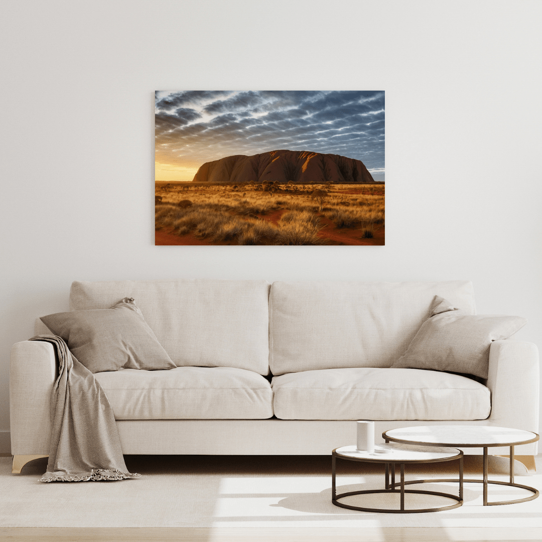 Uluru Sunset Glory - Landscape Wall Art - Aestheticanvas