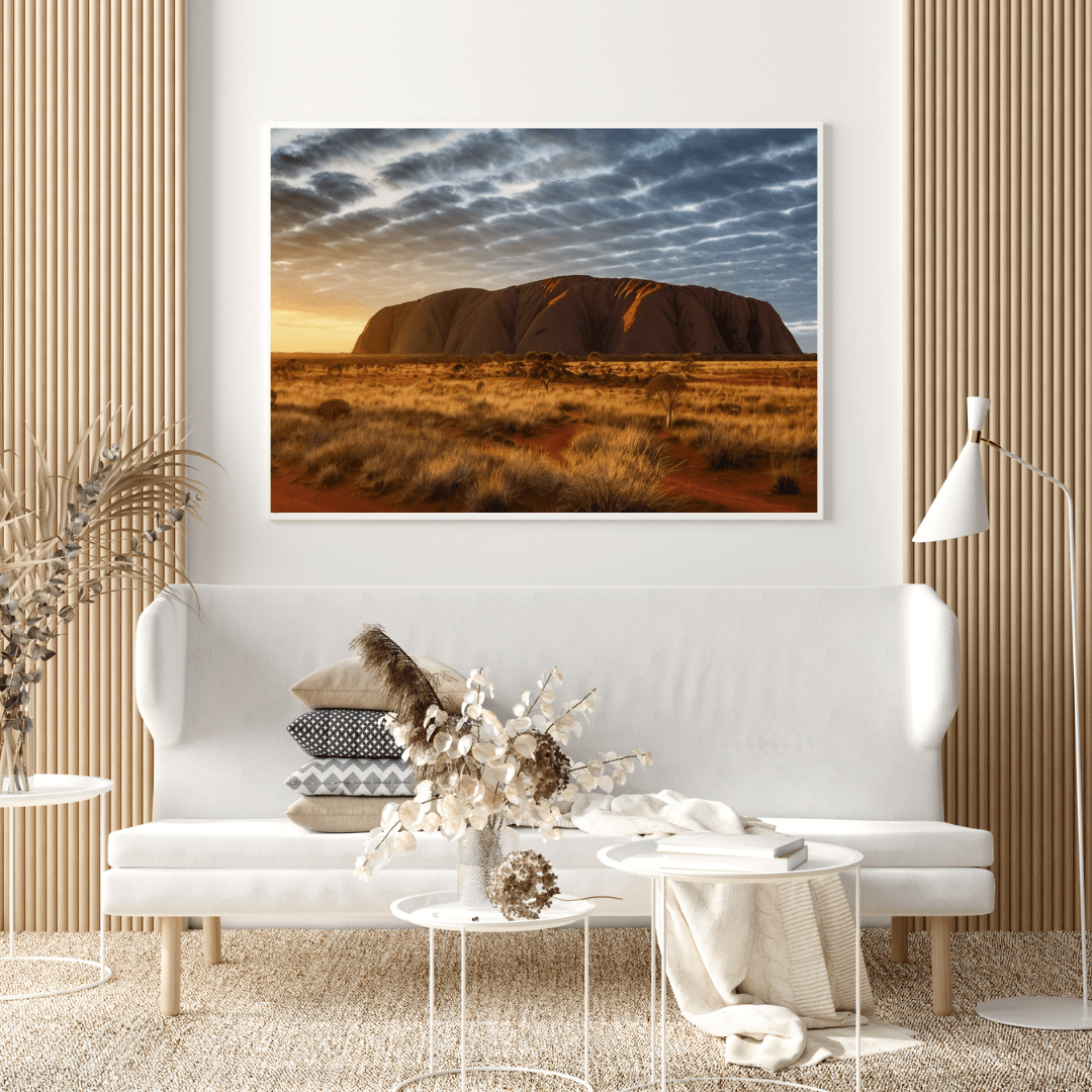 Uluru Sunset Glory - Landscape Wall Art - Aestheticanvas