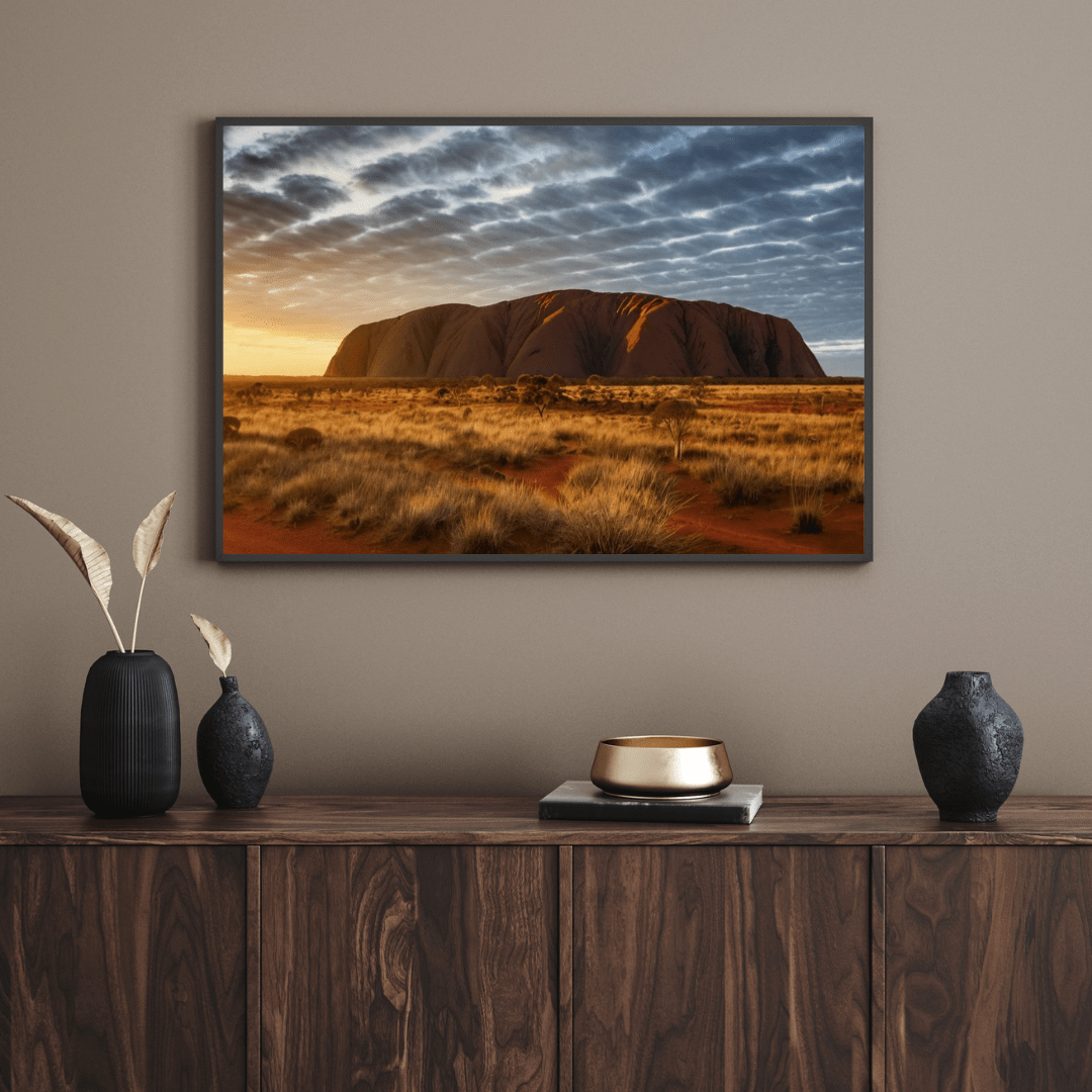 Uluru Sunset Glory - Landscape Wall Art - Aestheticanvas