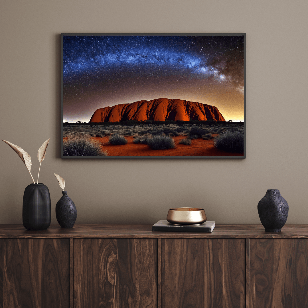 Uluru Under the Stars - Landscape Wall Art - Aestheticanvas