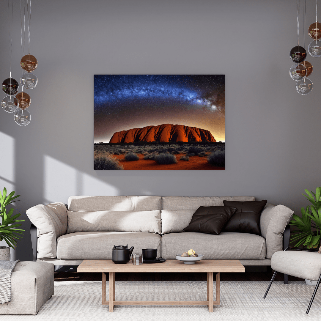 Uluru Under the Stars - Landscape Wall Art - Aestheticanvas