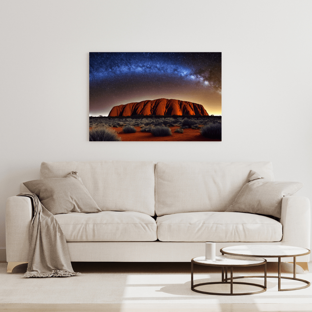 Uluru Under the Stars - Landscape Wall Art - Aestheticanvas