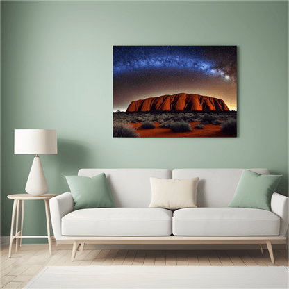 Uluru Under the Stars - Landscape Wall Art - Aestheticanvas