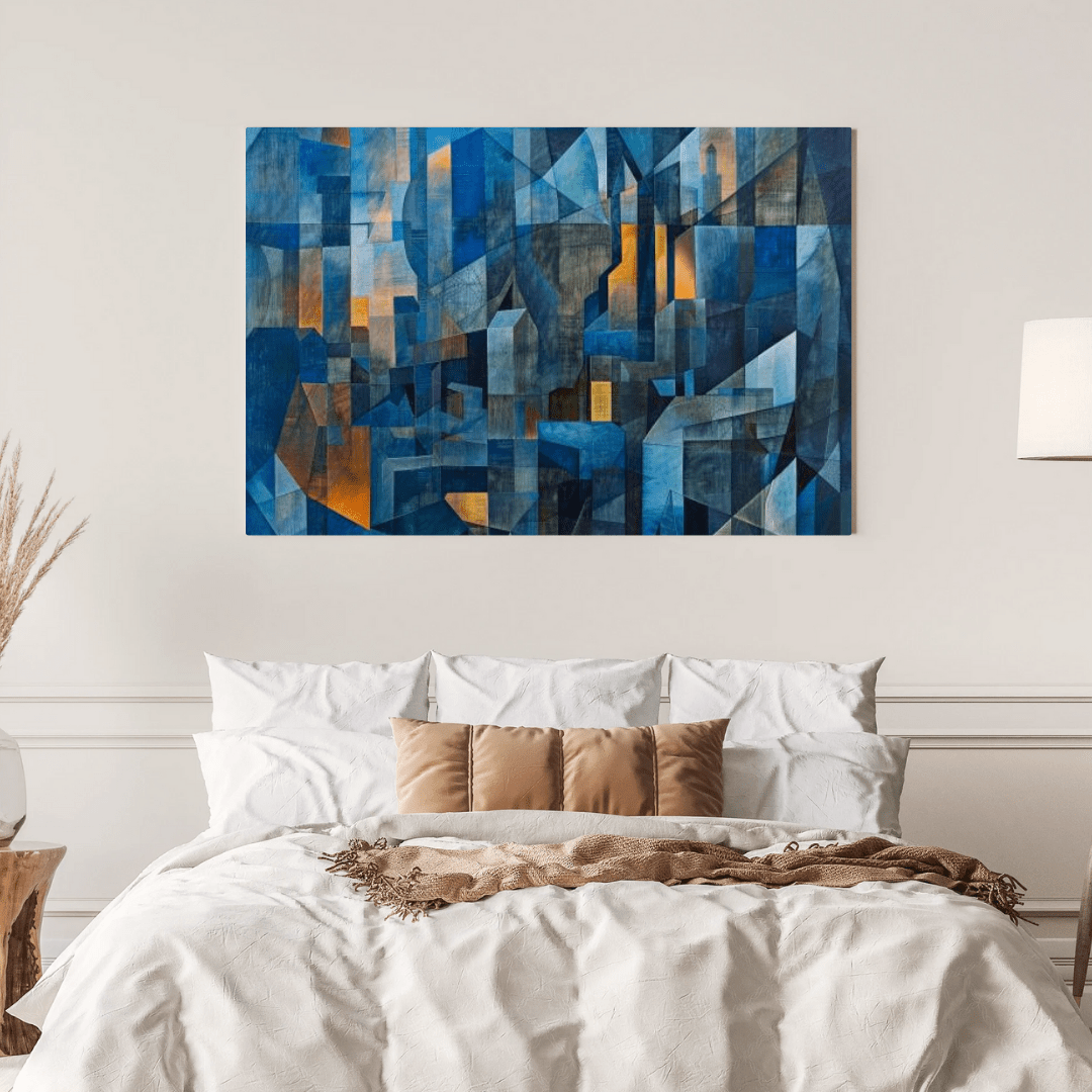 Urban Geometric Horizon - Abstract Wall Art - Aestheticanvas