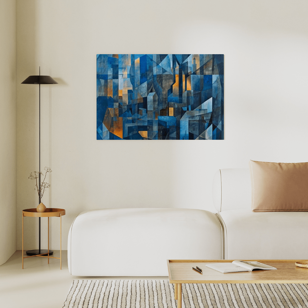 Urban Geometric Horizon - Abstract Wall Art - Aestheticanvas