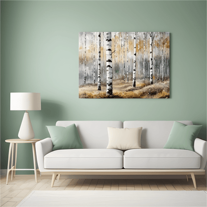 Vernal Birch Forest - Wall Art - Aestheticanvas