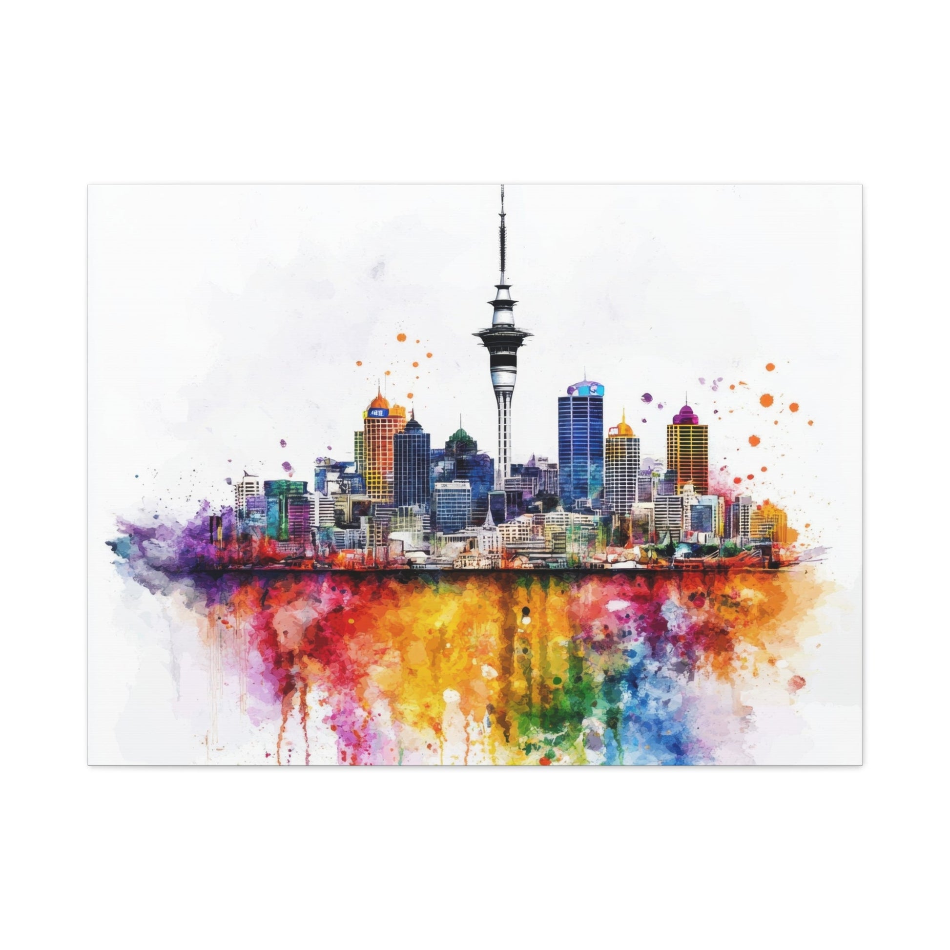 Vibrant Auckland Skyline - Cityscape Wall Art - Aestheticanvas