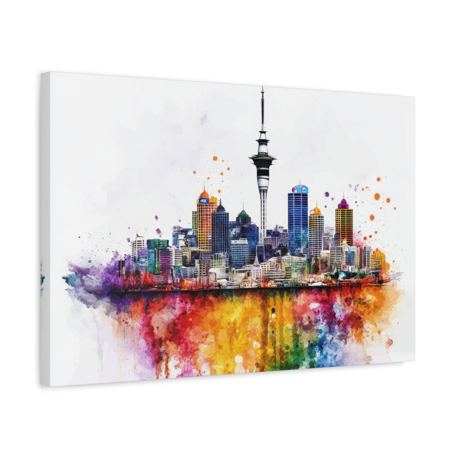 Vibrant Auckland Skyline - Cityscape Wall Art - Aestheticanvas