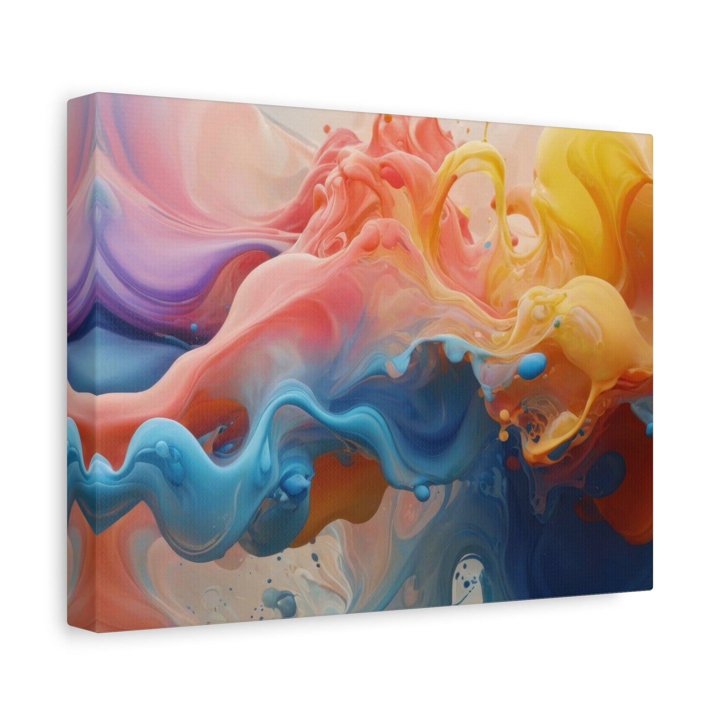 Vibrant Fluid Motion - Abstract Wall Art - Aestheticanvas