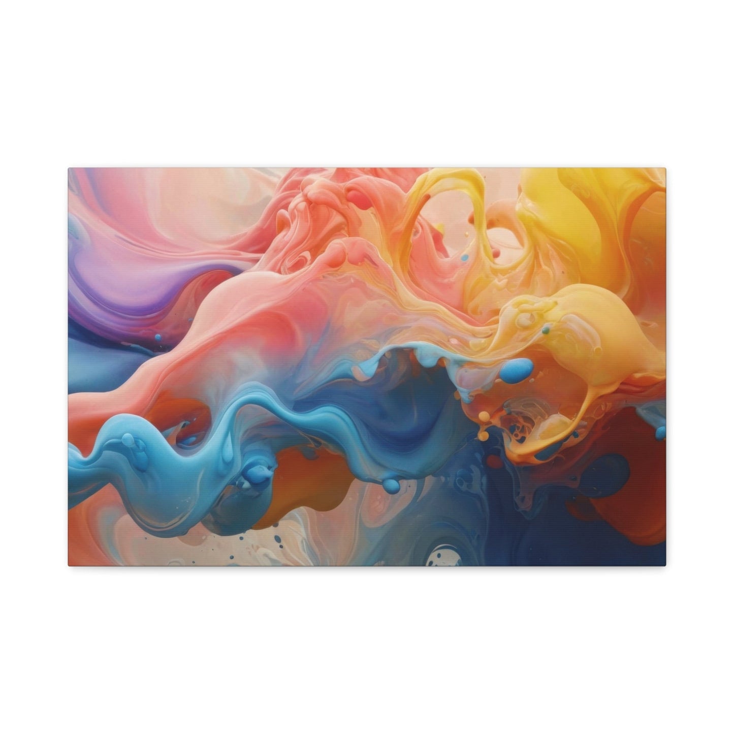 Vibrant Fluid Motion - Abstract Wall Art - Aestheticanvas